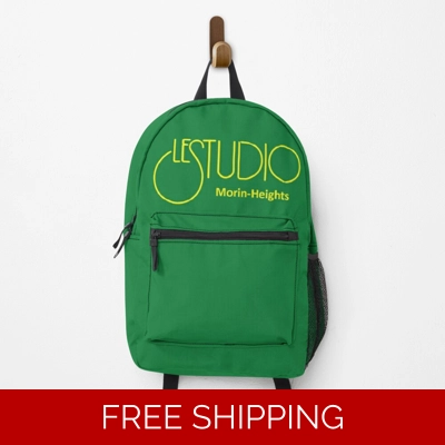 Le Studio Backpack Green Yellow Logo MH